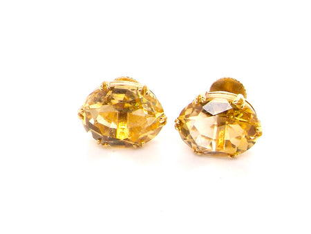 yellow citrine earrings