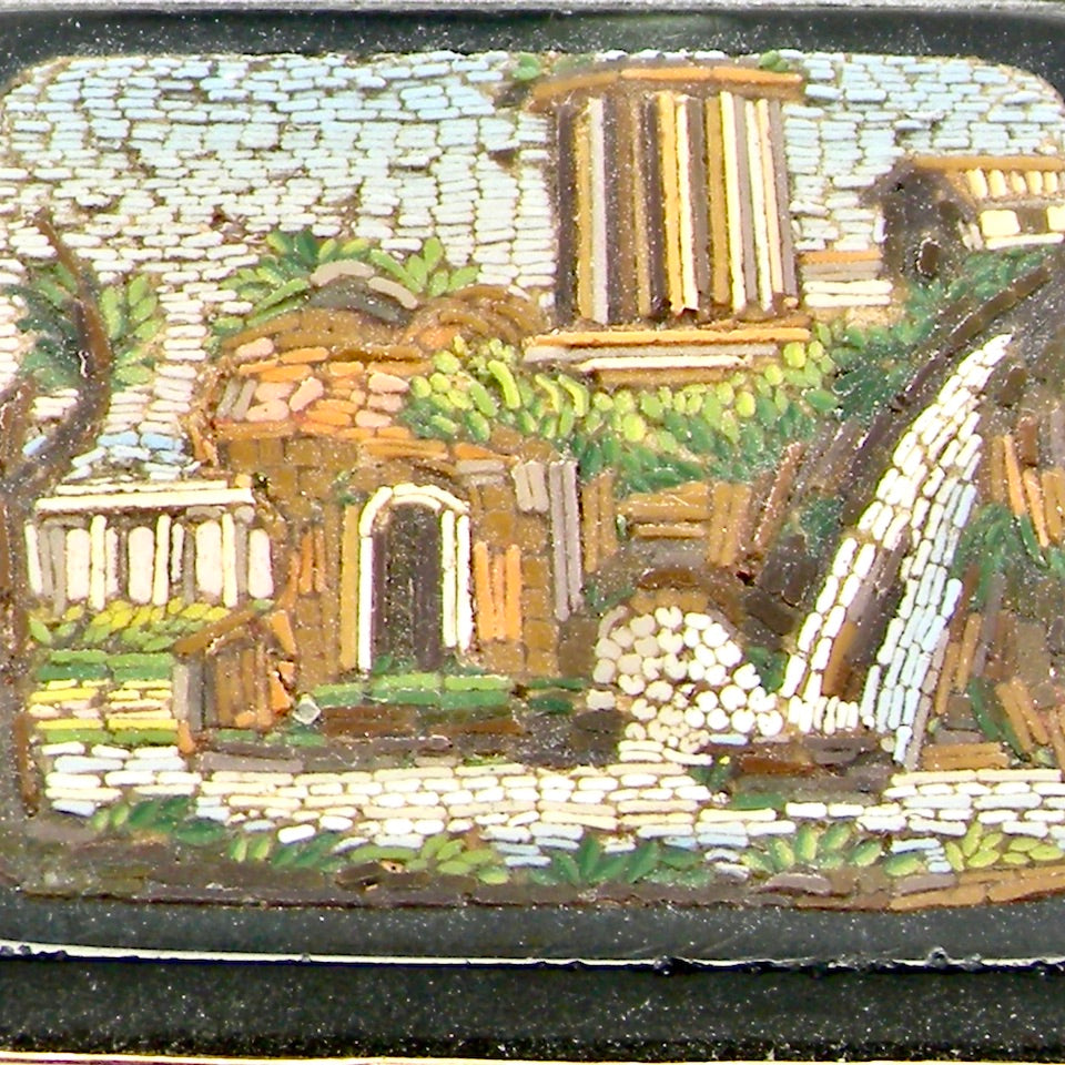 Victorian Italian micro mosaic brooch