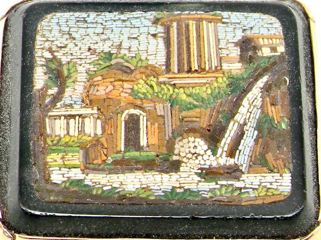 Victorian Italian micro mosaic brooch