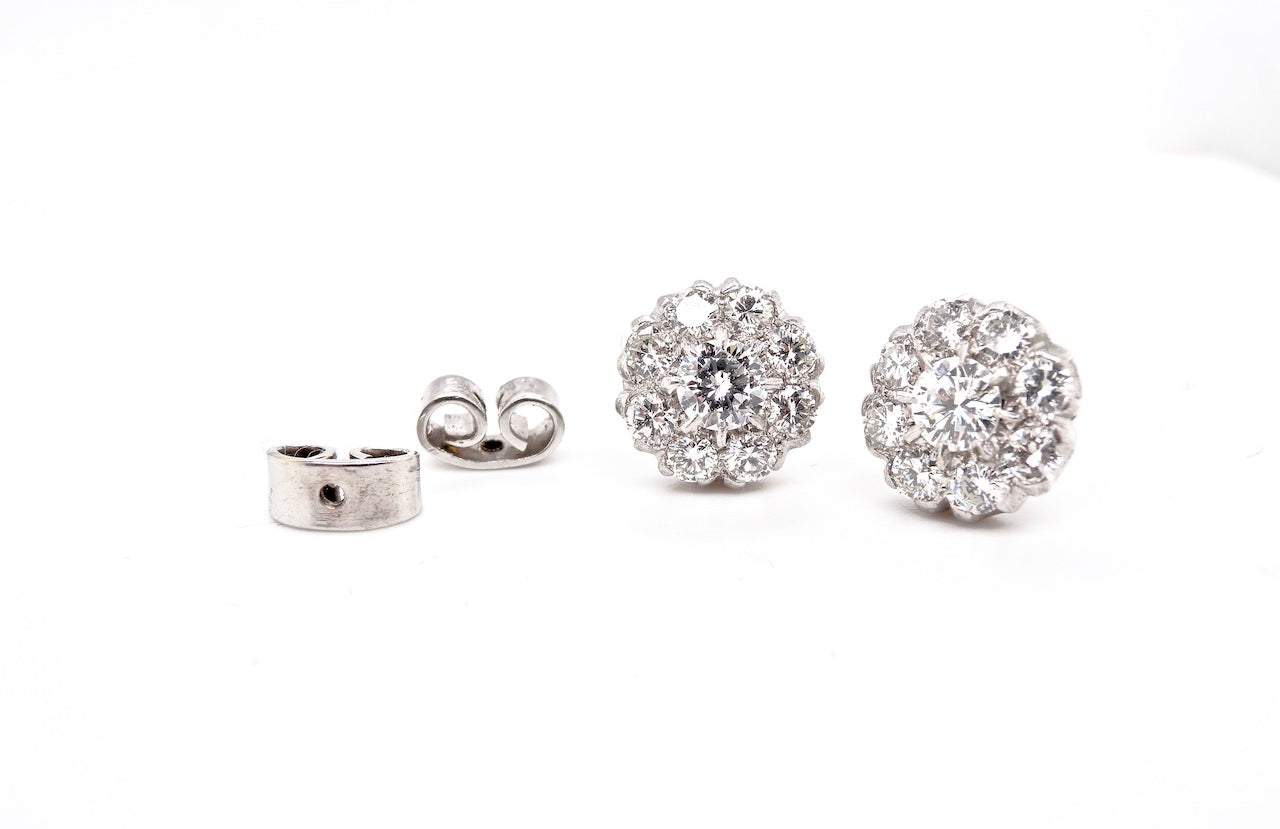 vintage diamond earrings