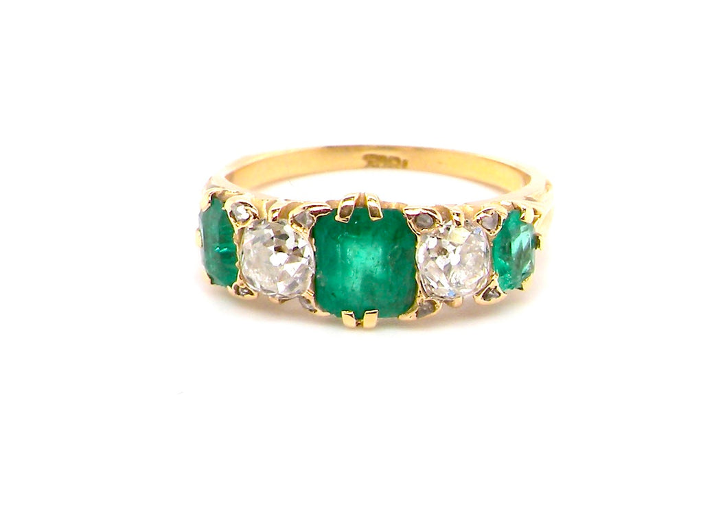 antique emerald and diamond ring