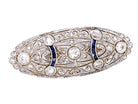 Edwardian sapphire and diamond brooch
