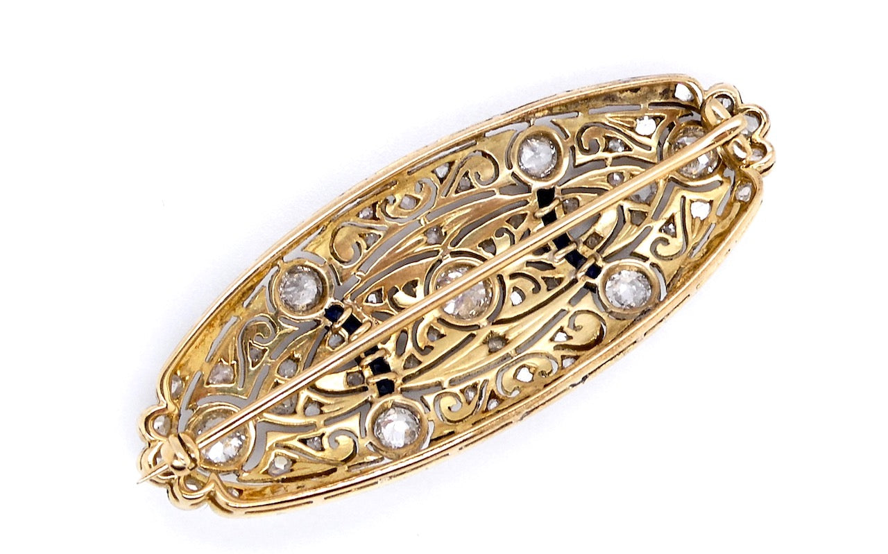 Edwardian sapphire brooch