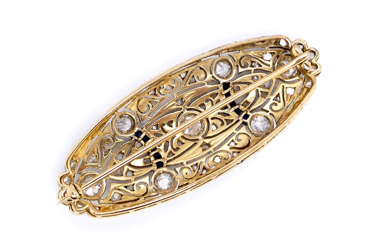 Edwardian sapphire brooch