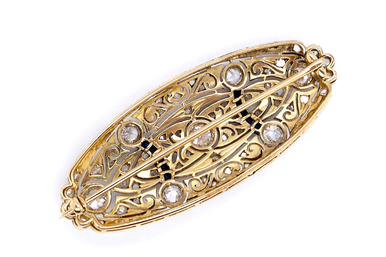 Edwardian sapphire brooch