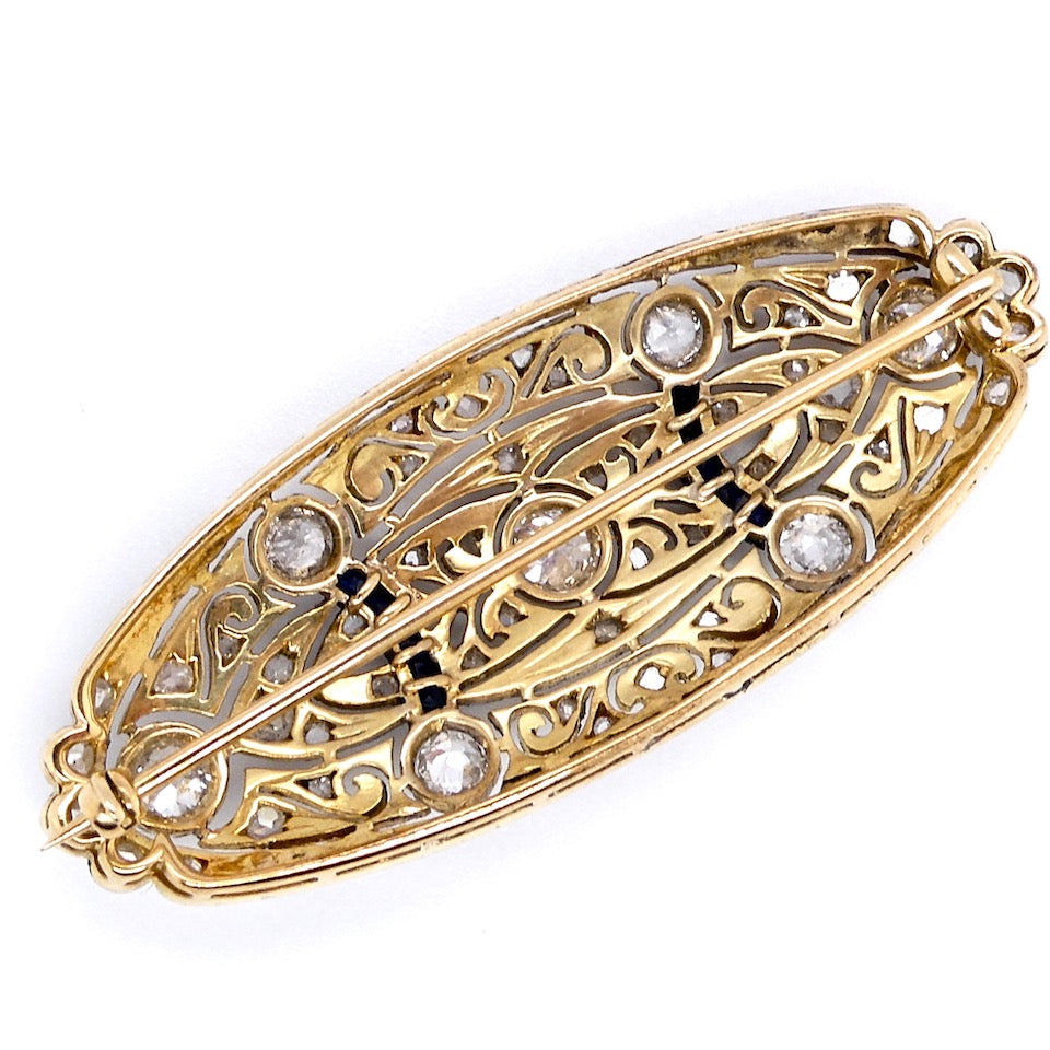 Edwardian sapphire brooch