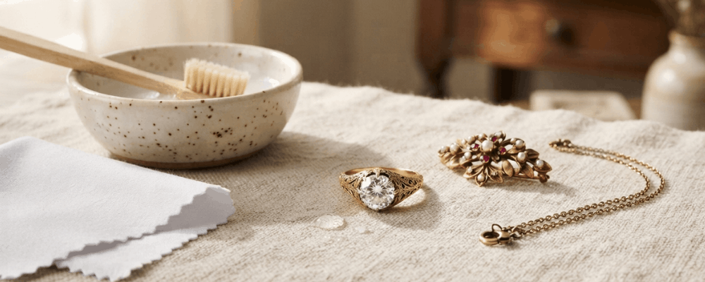 How to Clean Vintage Jewellery Safely at Home