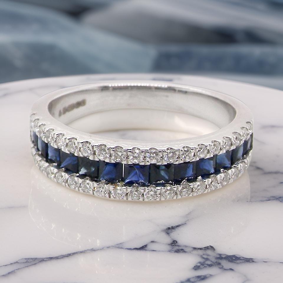 Sapphire & Diamond Eternity Rings