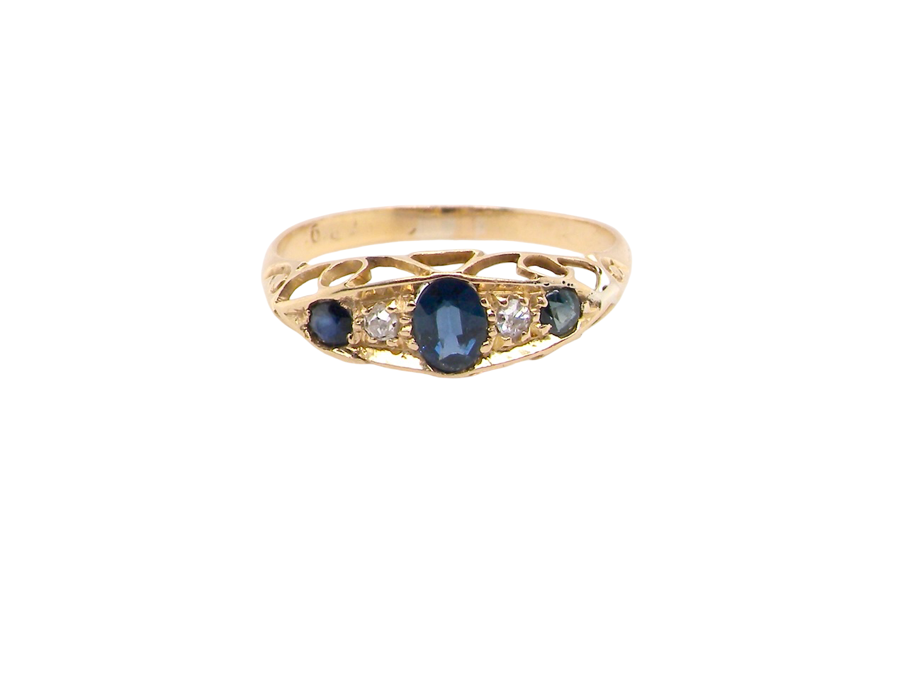 An antique Sapphire and Diamond ring