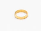 A traditional 18 carat gold wedding ring. D shape profile.

Substantial weight at 5.6grams 