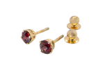 1940s garnet  gold earrings