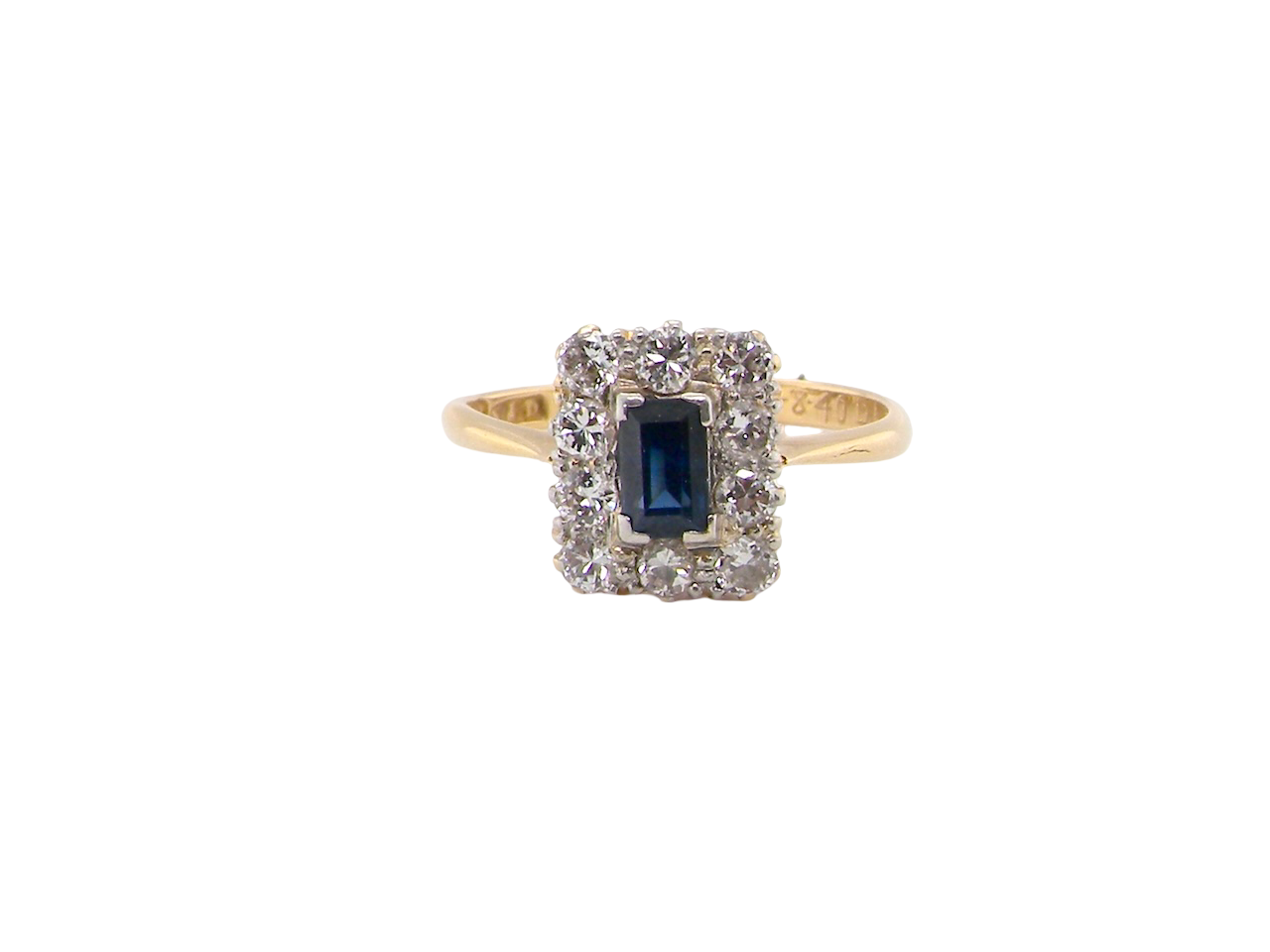 1940s vintage Sapphire and Diamond ring