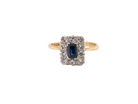 1940s vintage Sapphire and Diamond ring