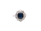 1970s A traditional sapphire and diamond cluster ring