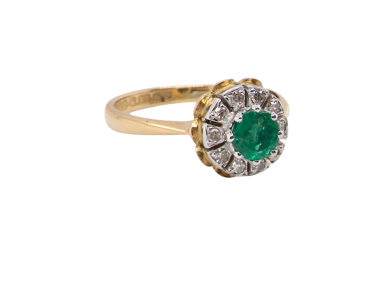 A 1980's Emerald and Diamond ring