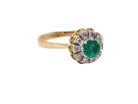 A 1980's Emerald and Diamond ring