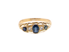 An antique Sapphire and Diamond ring