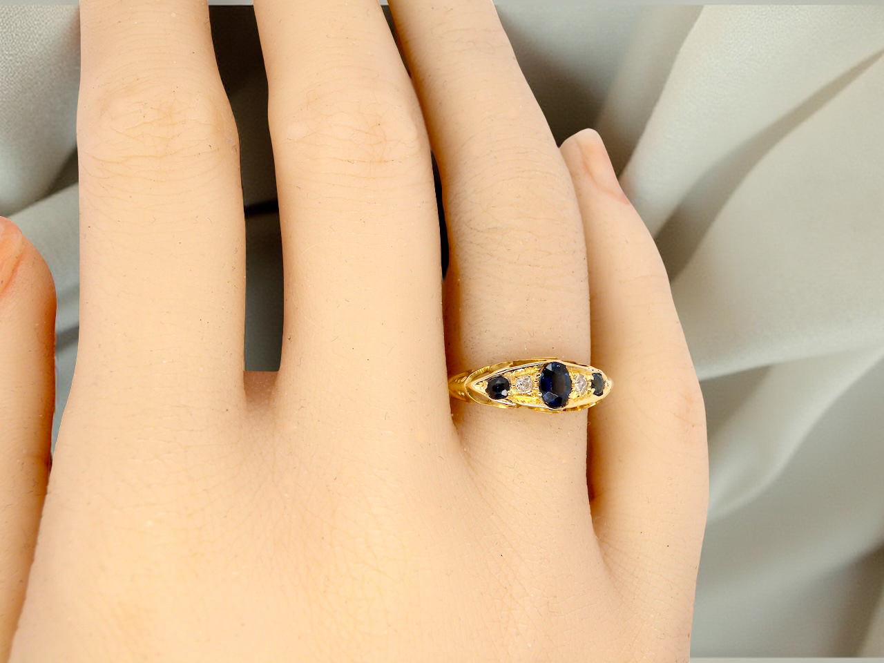 An antique Sapphire and Diamond ring