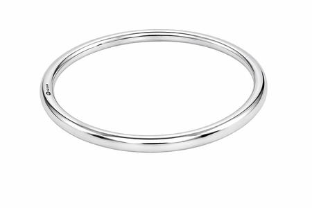 A heavy sterling silver bangle