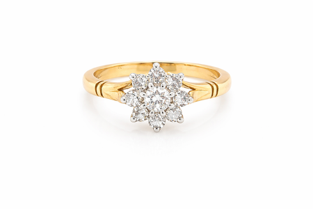 An 18 carat gold Diamond cluster ring