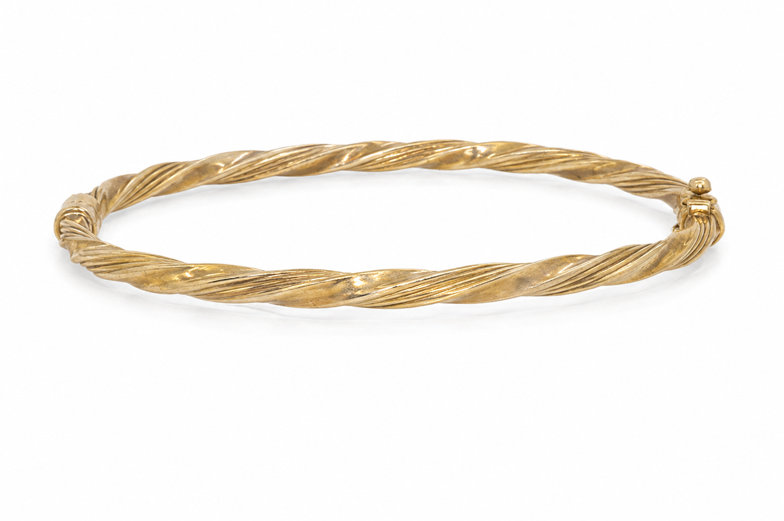 9ct gold twist bangle 