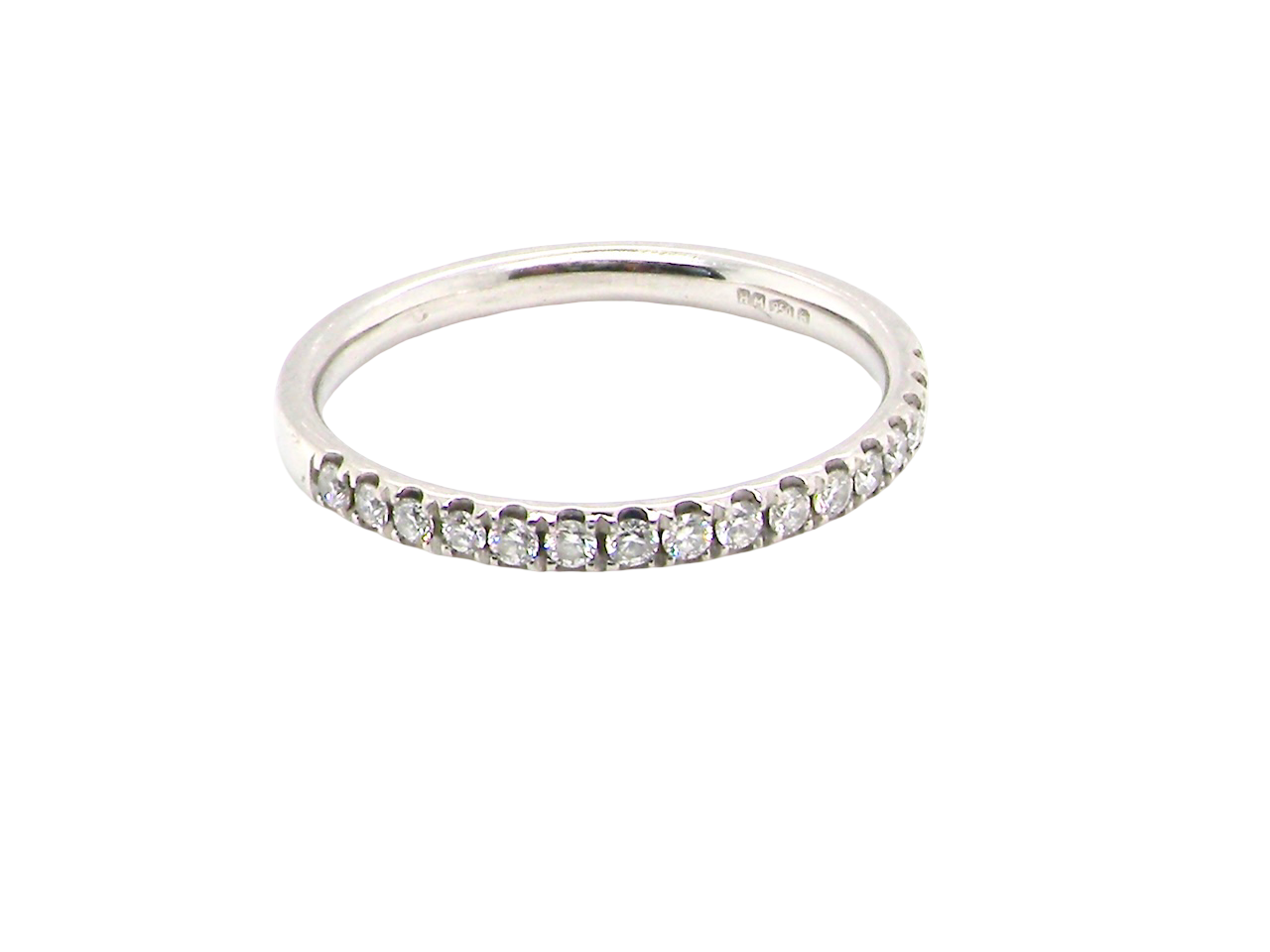 A Platinum Half Hoop Diamond Eternity Ring