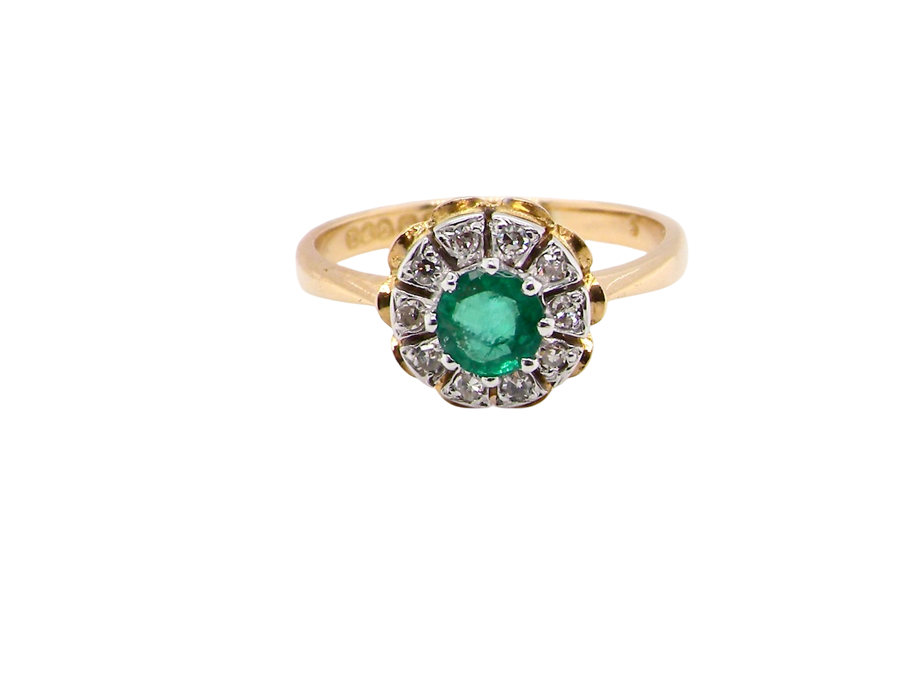 A 1980's Emerald and Diamond ring