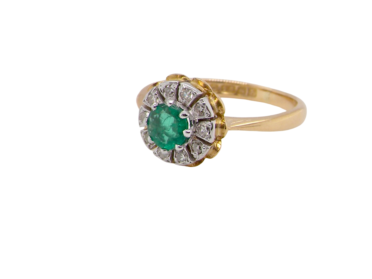 A 1980's Emerald and Diamond ring