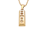  A 9 carat Yellow Gold Ingot Pendant &amp; Chain 
