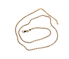 A 9 carat gold solid rope link neck chain.&nbsp;

Length 16", weight 5 grams. Hallmarks for 1997.