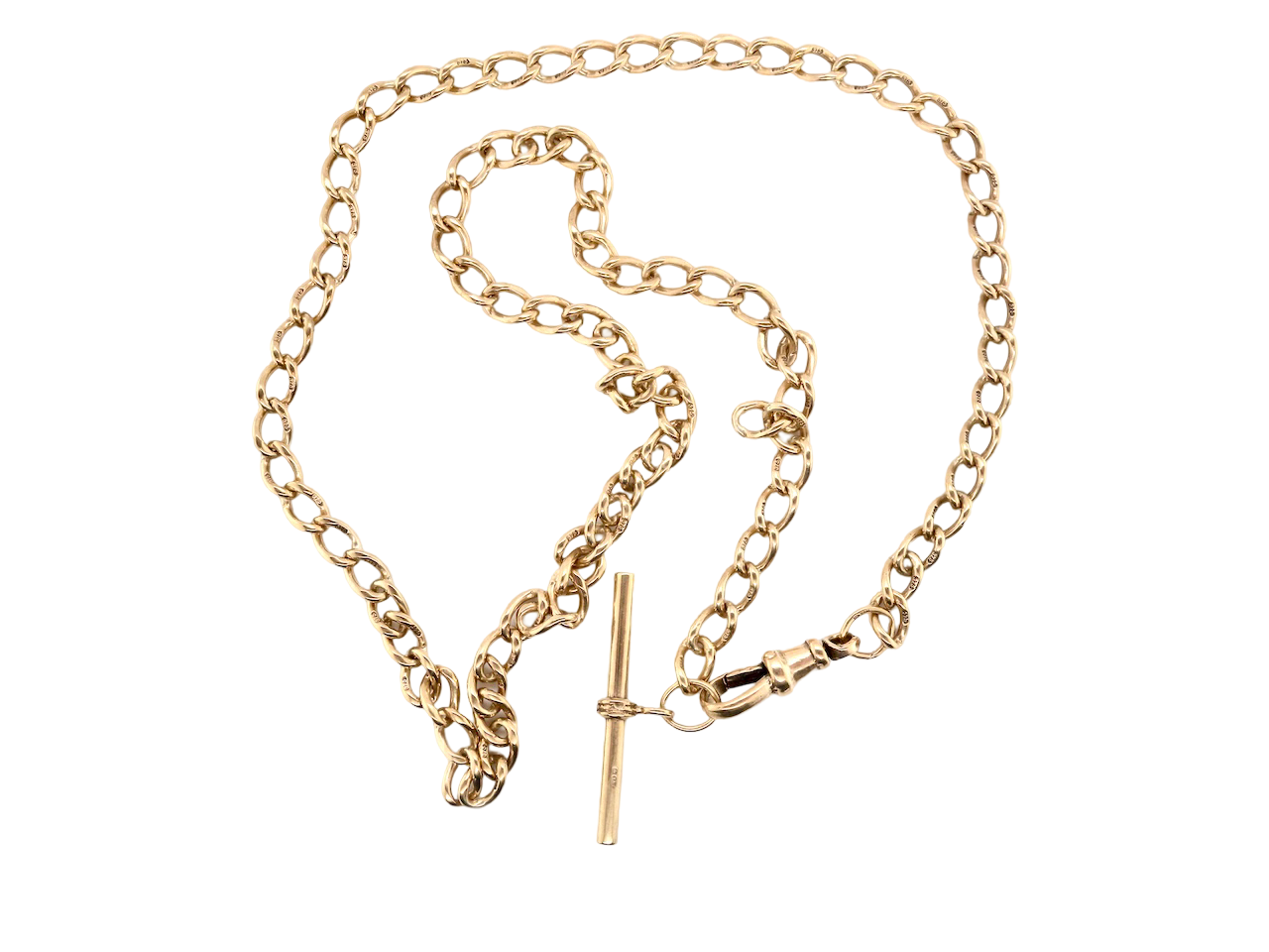 A 9 carat gold watch chain