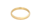 A 9 carat gold wedding ring. Classic D shape profile, just 2.9mm width
