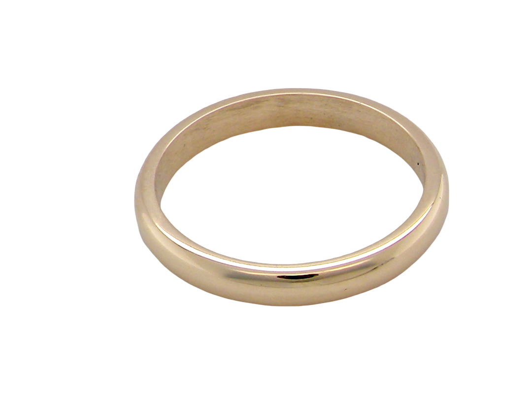 A classic yellow gold band ring with a smooth, polished finish, shown on a plain white background.