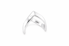 A 9 carat white gold double wishbone ring.