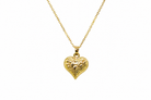 A 9ct gold patterned heart pendant