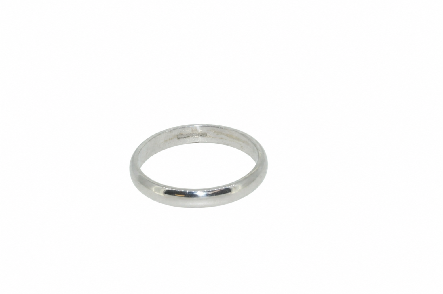 3mm white gold wedding band 