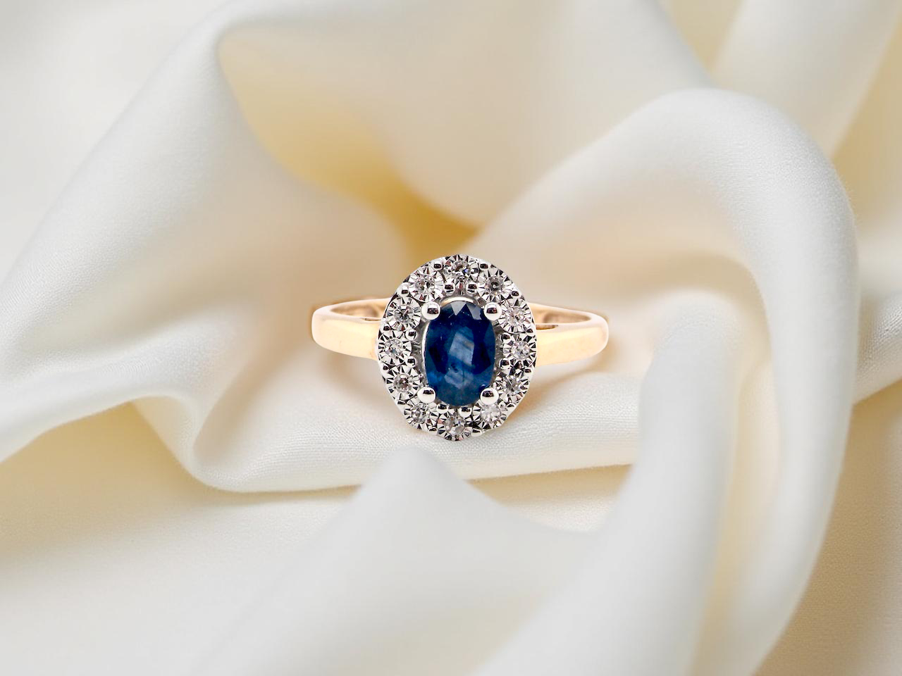 A New Sapphire &amp; Diamond Cluster Ring