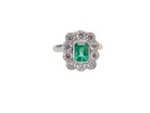 A/A fabulous Emerald and Diamond ring