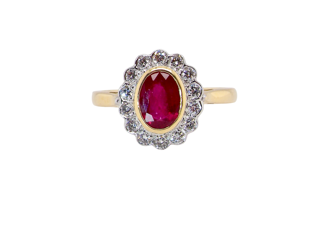 A Beautiful 1990s Ruby and Diamond Cluster Ring – London 1995