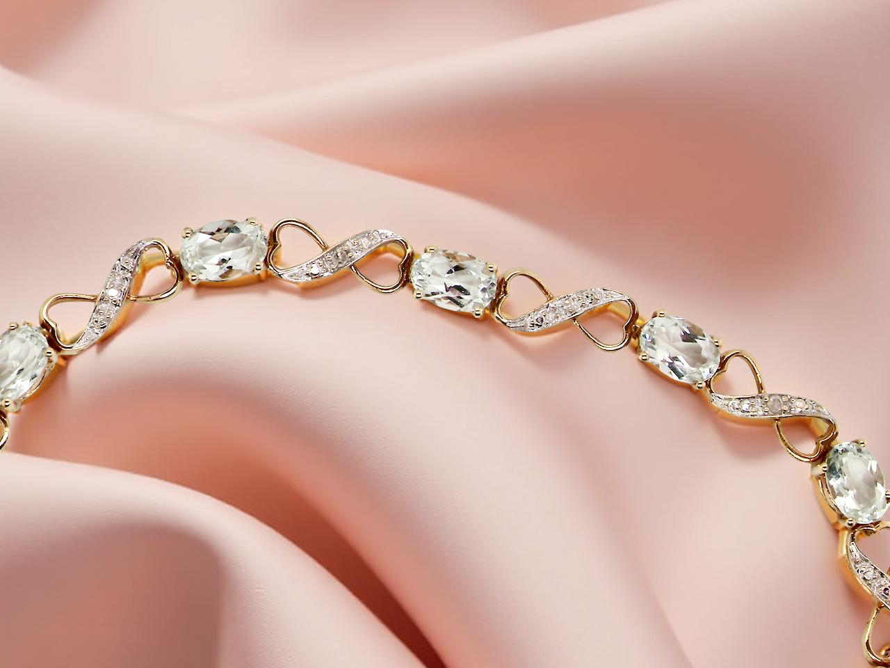 A Blue Topaz and Diamond bracelet