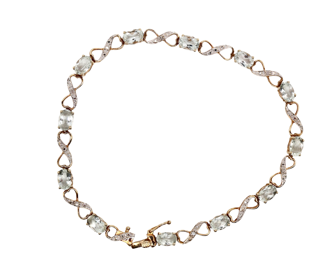 A Blue Topaz and Diamond bracelet