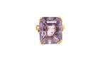 🟣 A Fine 1950s Amethyst and Gold Dress Ring