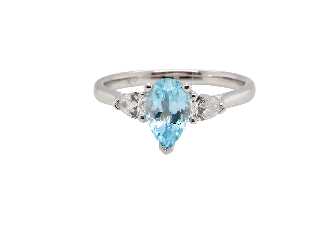A NEW Aquamarine and Diamond ring