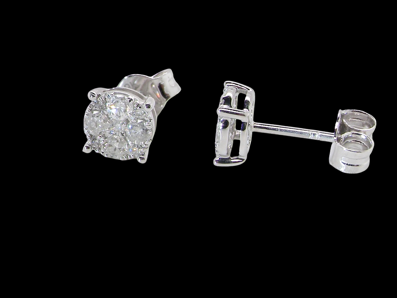 A NEW pair of Diamond cluster earrings