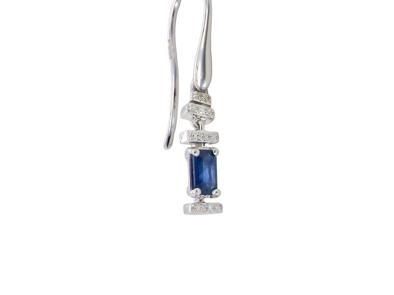 A NEW pair of Sapphire and Diamond drop earrings