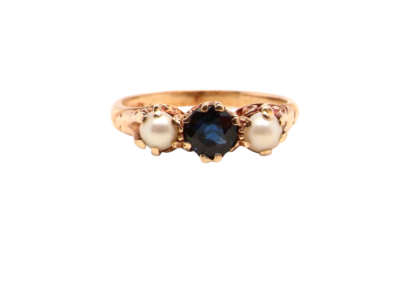 A Pearl and Sapphire dress ring