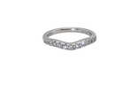 A Platinum half hoop ring featuring a gently contoured U-shaped centre, designed to allow a cluster or solitaire ring 