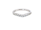 A Platinum half hoop ring featuring a gently contoured U-shaped centre, designed to allow a cluster or solitaire ring to sit comfortably alongside.
