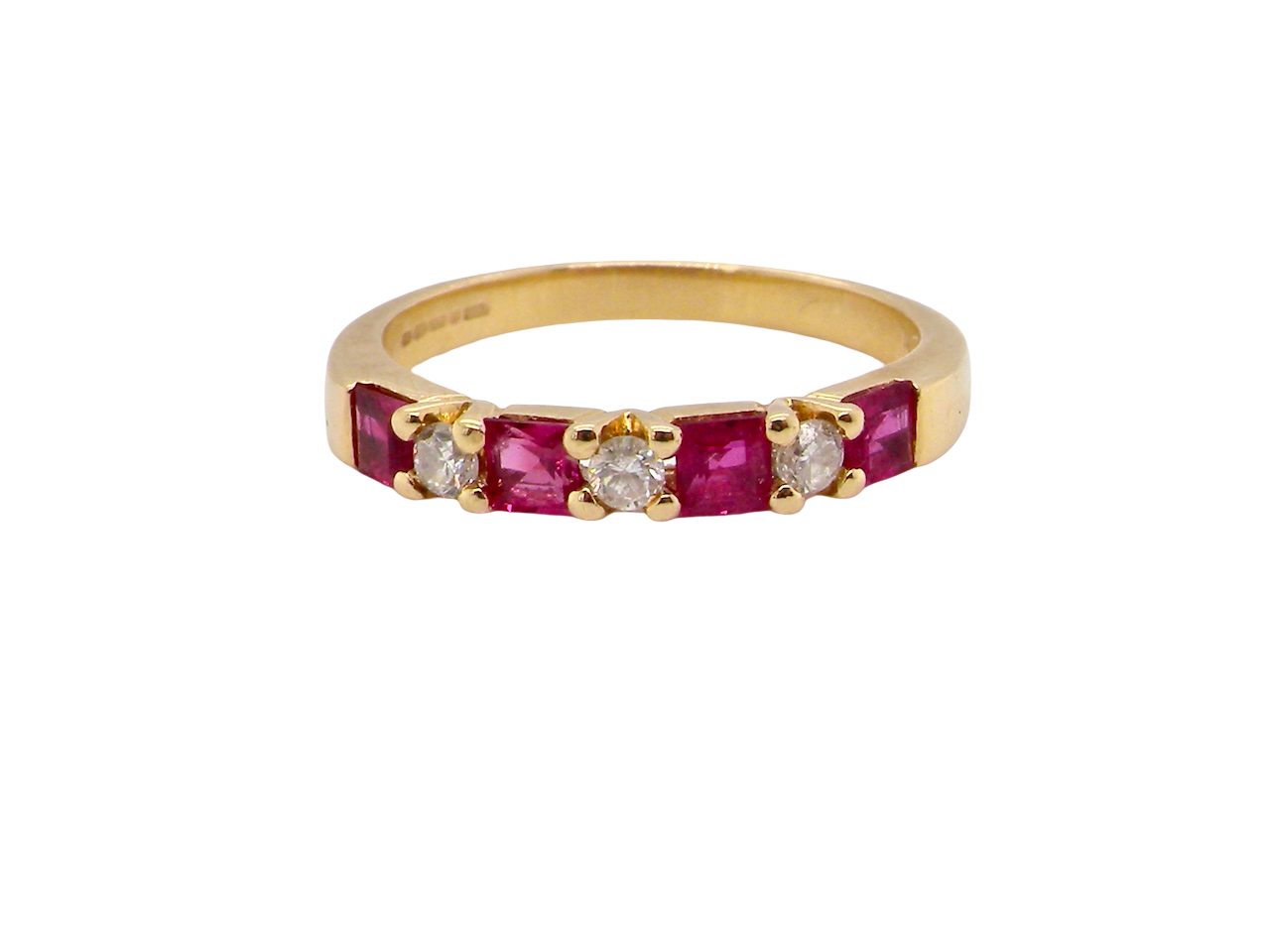A Ruby and Diamond eternity ring square