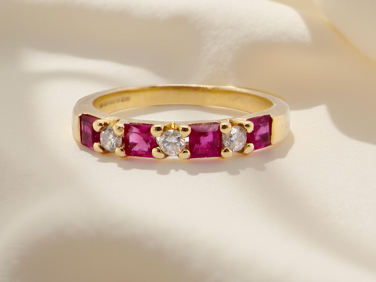 A Ruby and Diamond eternity ring square 1
